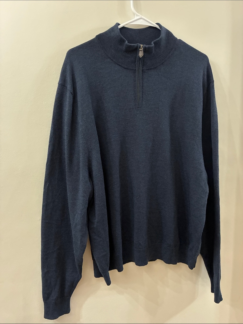 The Mens Store Bloomingdale’s Men's Half-Zip Mock Neck Sweater - Navy - XL